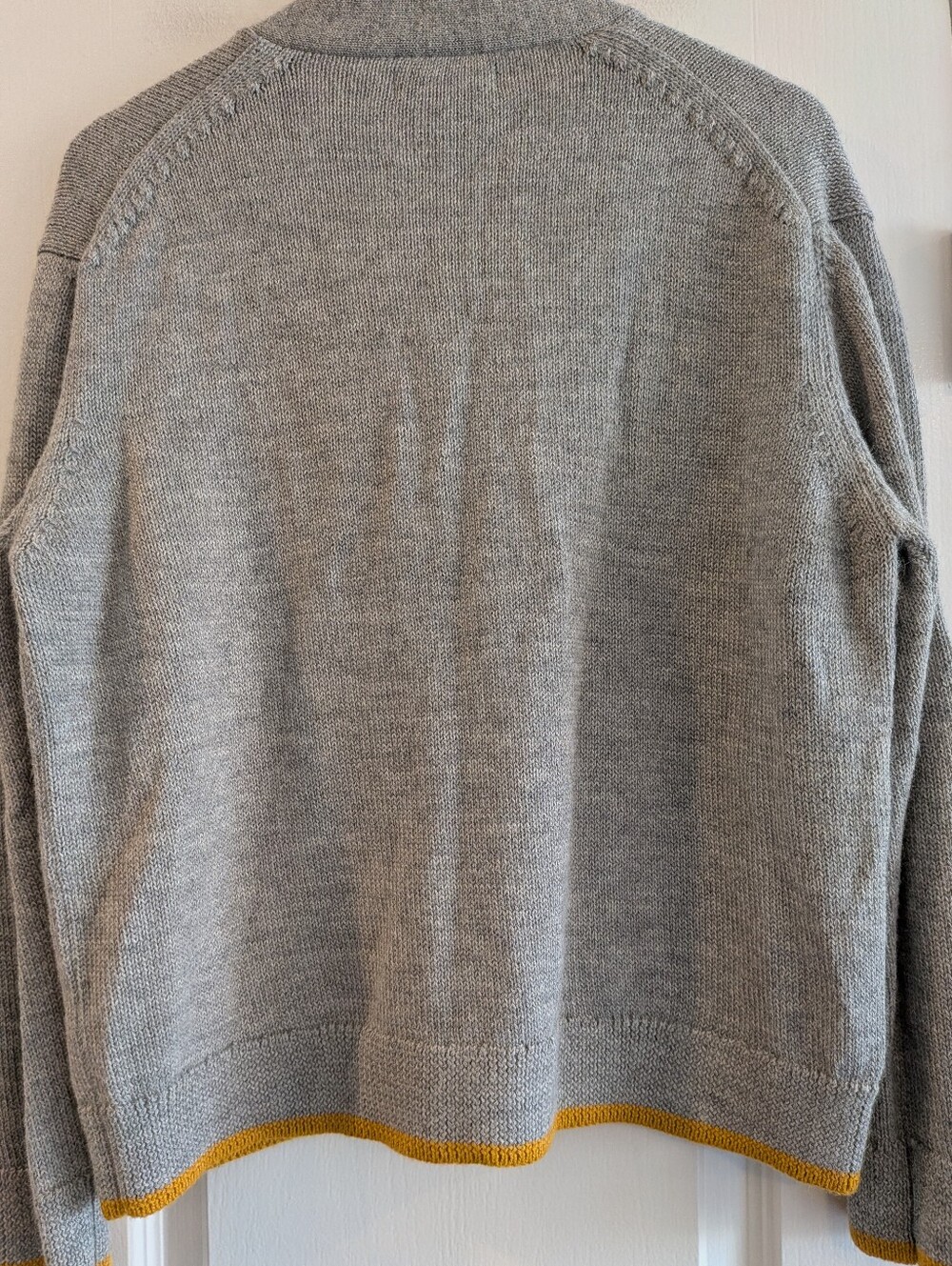 Clare V Oscar Cardigan Baby Alpaca Knit Sweater Gray Preppy Classic Size XS/S - Picture 9 of 14